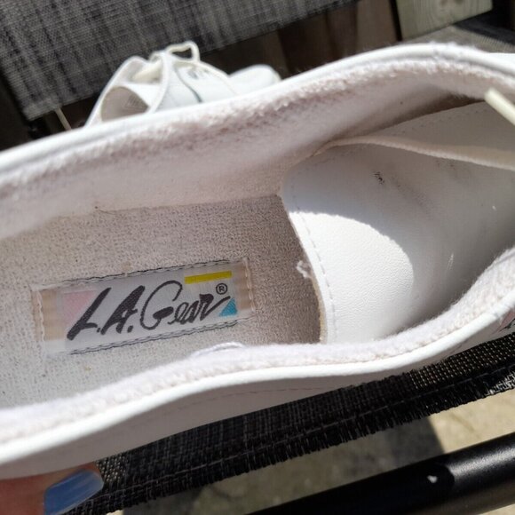 Vintage 90s L.A. Gear White Running Shoes Sneakers Size 8.5 Runners Aerobics - Picture 11 of 11